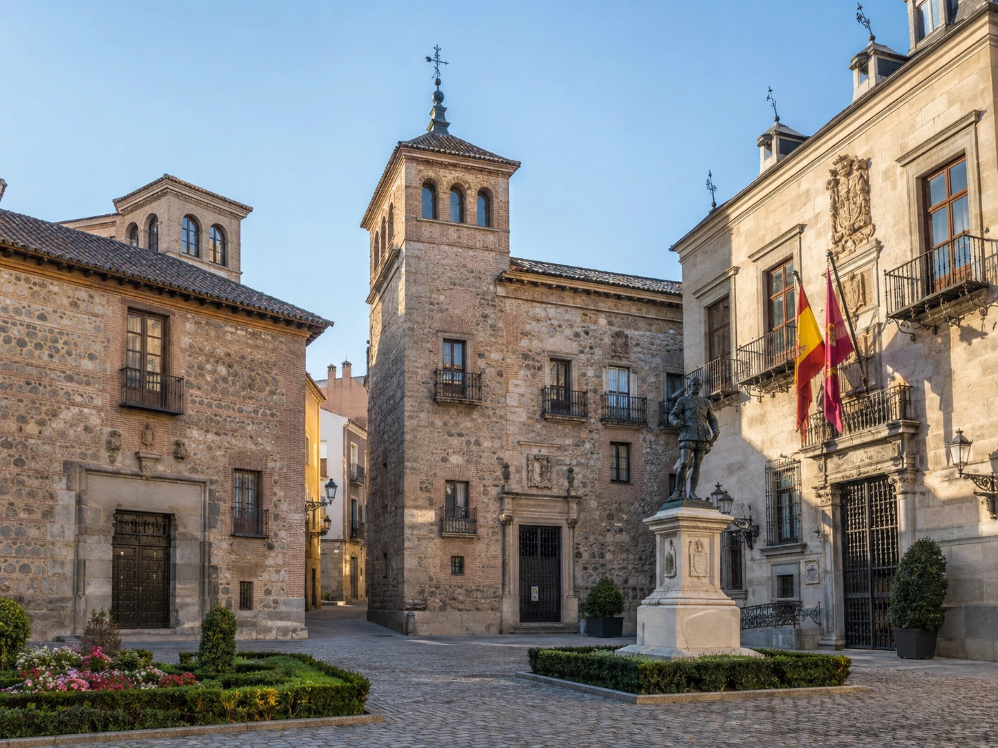 Plaza de la Villa y edificios históricos del centro de Madrid