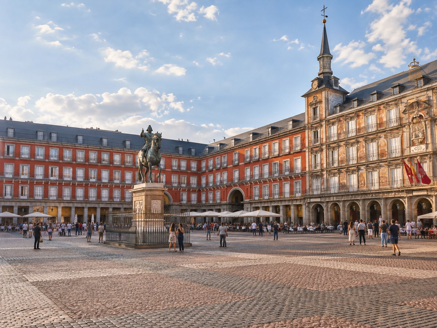 Plaza Mayor de Madrid durante una ruta a pie desde Puerta del Sol